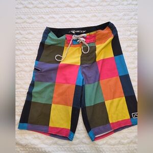 Rusty Men’s Boardshorts Size 30 | Colorblock Surf Shorts
